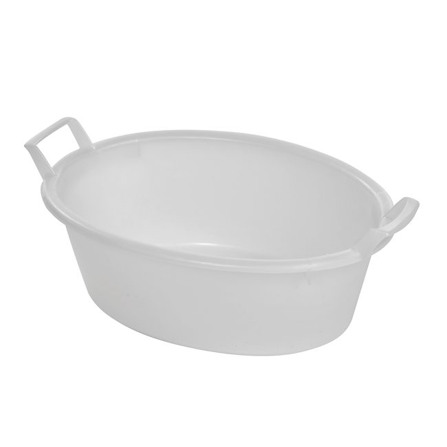 Cuvette ovale avec poignées 12 lt, blanc